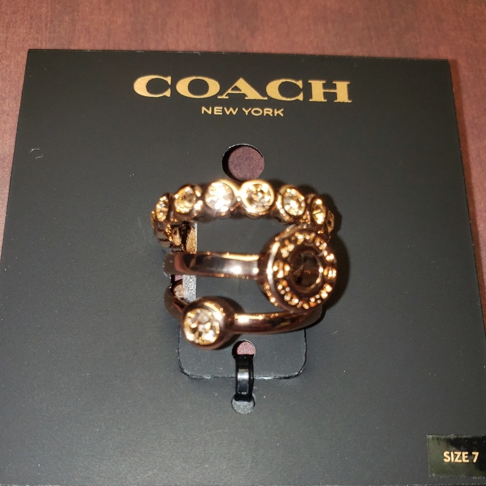 *NEW* Coach Open Circle Ring Set - Picture 2 of 4